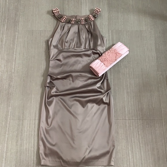 Suzi Chin for Maggy Boutique satin dress - Picture 2 of 14